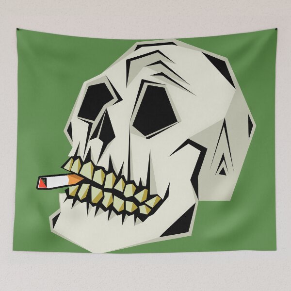 Item preview, Skull Smoking A Cigarette - "Smoking Kills" designed and sold by mikeymadness.