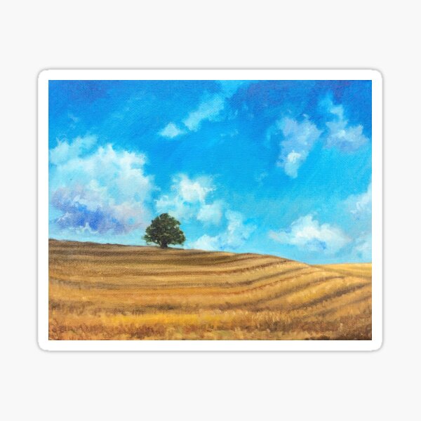 The wide field by American Artist Hilary J. England Sticker