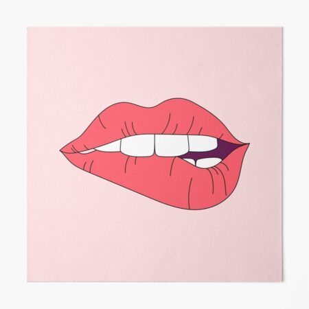 Neon Lips Poster Red Lip Pop Culture Dripping Print Home Decor