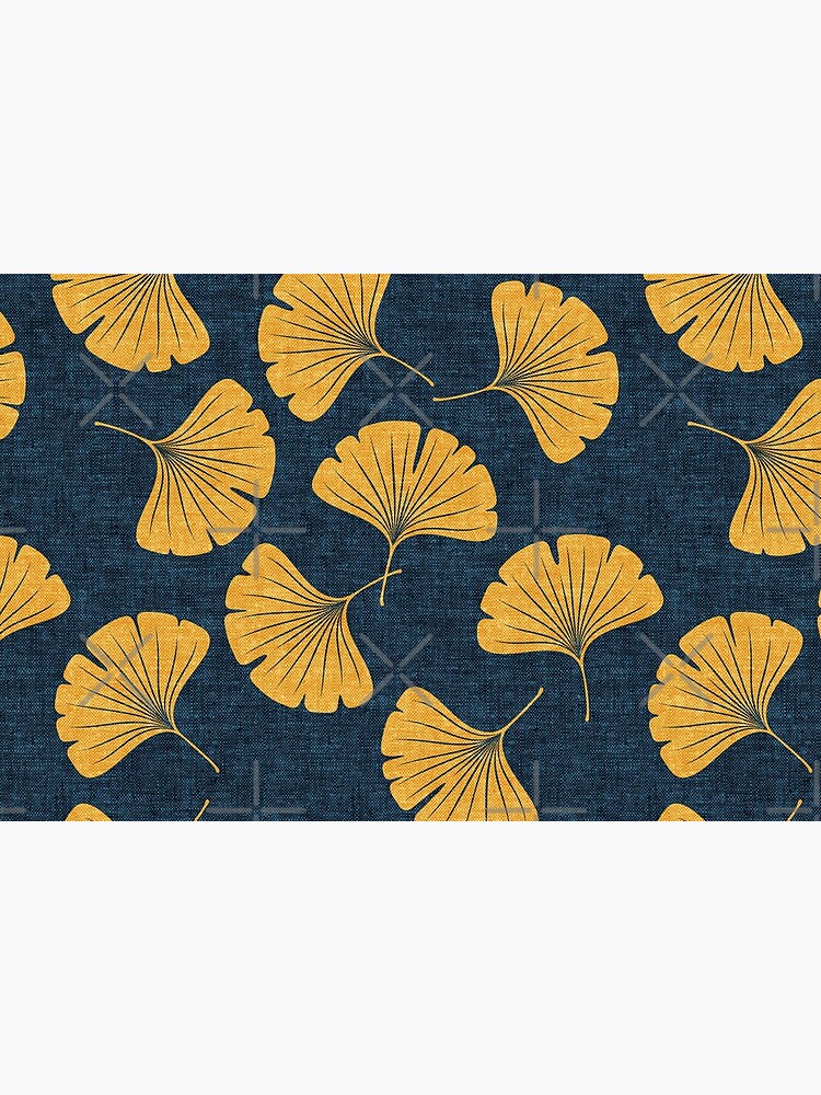 Ginkgo biloba - gingko leaves - blue by littlearrow