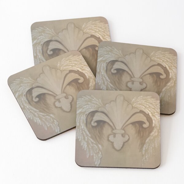 Item preview, Silver Shimmering Angel Wings & Fleur designed and sold by creativemargie1.