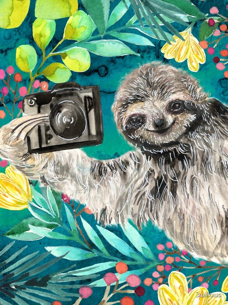 Thumbnail 5 of 5, iPhone Case, Sloth with Camera designed and sold by 3willows.