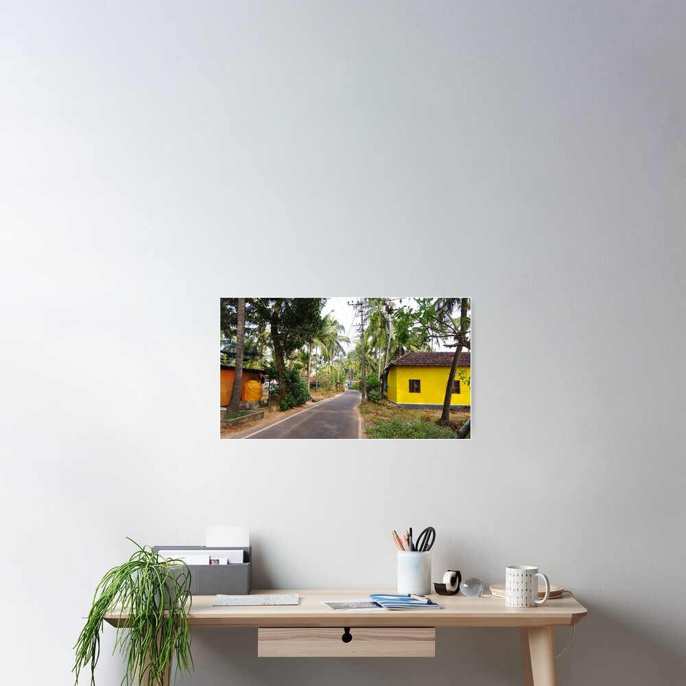 Beautiful rural Indian village house in Coastal India Poster