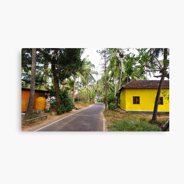 Beautiful rural Indian village house in Coastal India Canvas Print