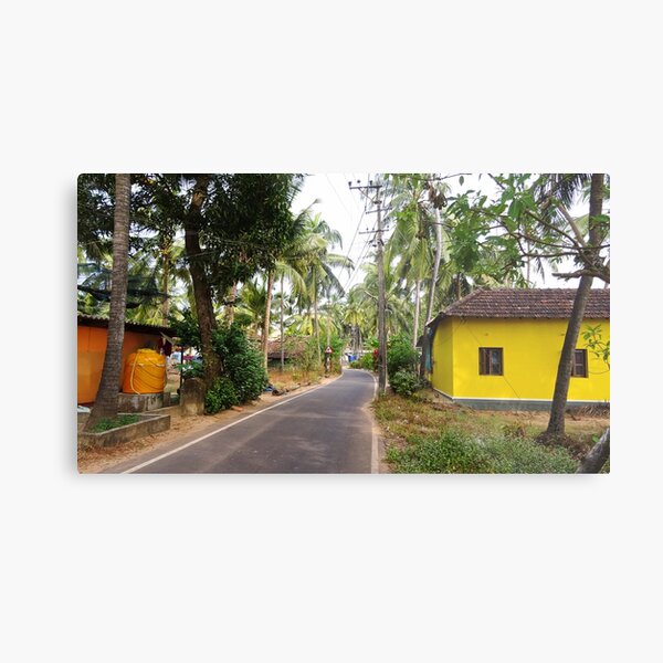 Beautiful rural Indian village house in Coastal India Metal Print