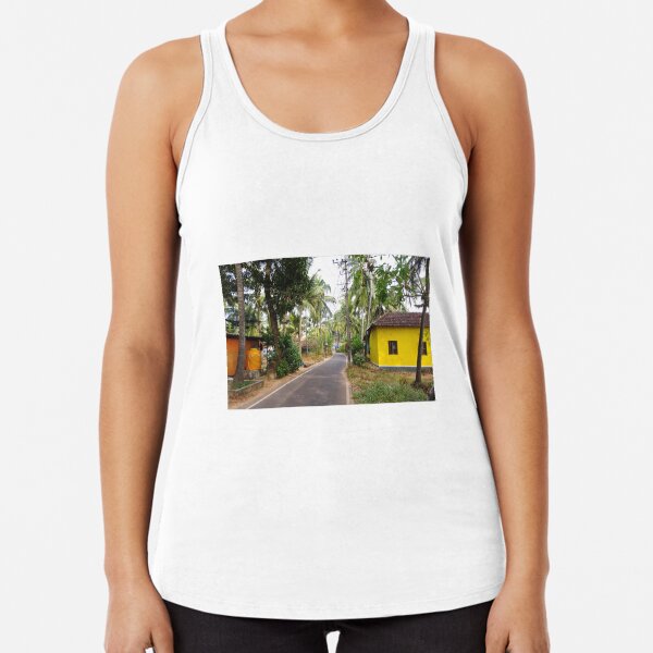 Beautiful rural Indian village house in Coastal India Racerback Tank Top