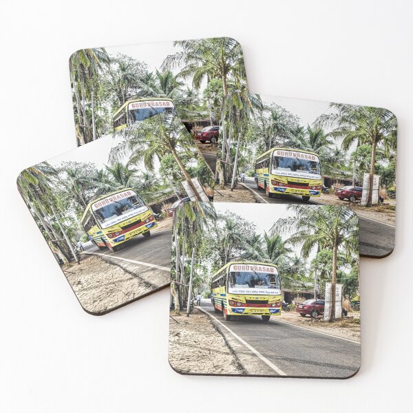 Item preview, Colourful bus in rural Indian village in Coastal India designed and sold by santoshputhran.