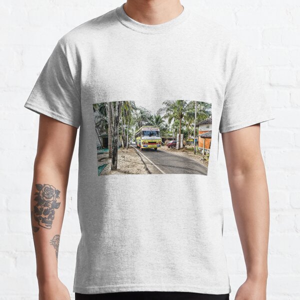 Colourful bus in rural Indian village in Coastal India Classic T-Shirt