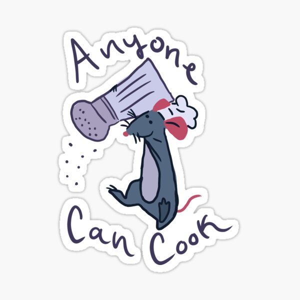 Anyone Can Cook, with salt Sticker