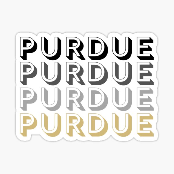 Letras mayúsculas de la Universidad de Purdue Pegatina