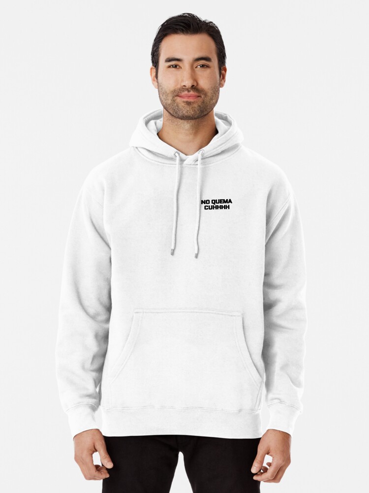 White hoodie no online pocket