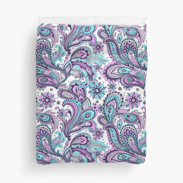 Item preview, Paisley Turquoise Purple Mauve Floral Boho designed and sold by StudioArt63.