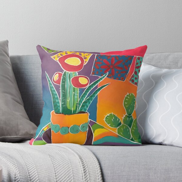 A Colorful Corner Throw Pillow
