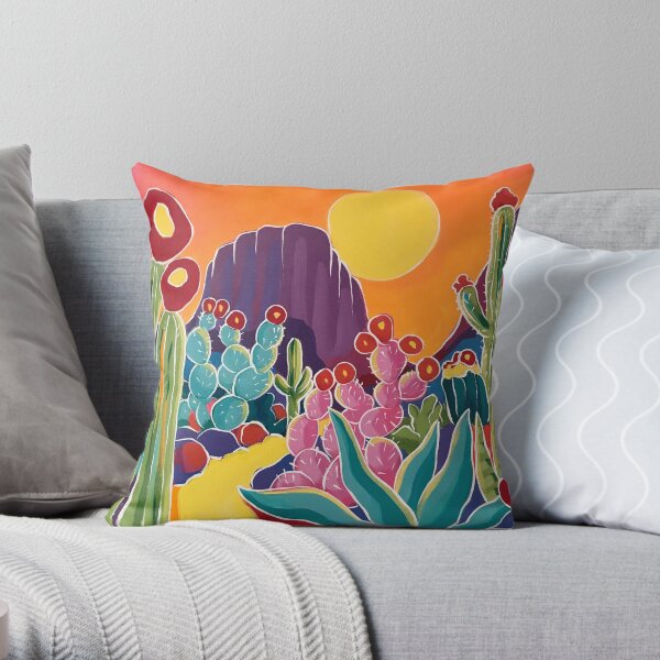 Sunset Path Throw Pillow
