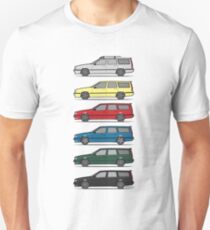 A Stack of Volvo 850 V70 T5 Swedish Turbo Wagons Unisex T-Shirt