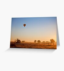 Balloon over Wangaratta farmland Grußkarte