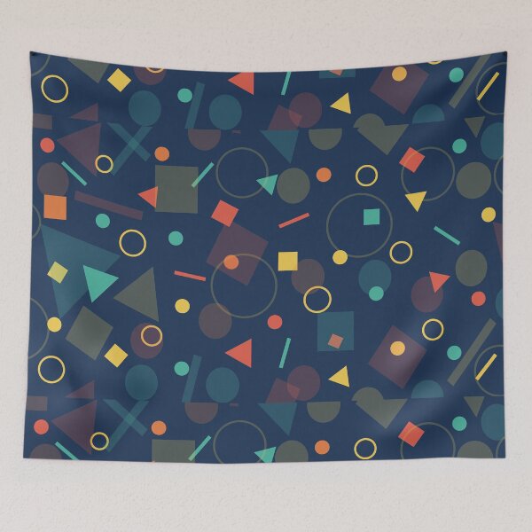 Item preview, Circles Squares And Triangles Geometric Pattern designed and sold by smstees.