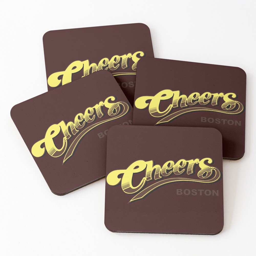 "Cheers Bar Boston Beer Retro Vintage " Coasters (Set of 4) for Sale by