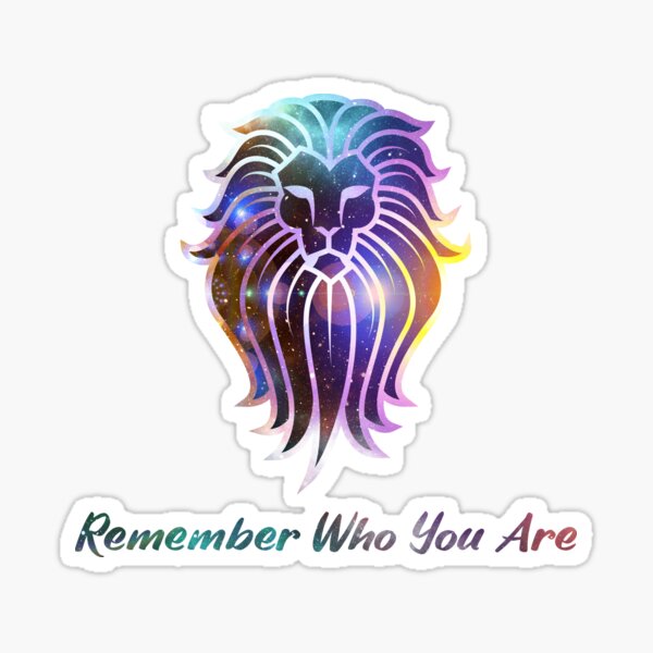 Spiritual Motivational Self Love Quote - Remember Who You Are (Black Background) Sticker
