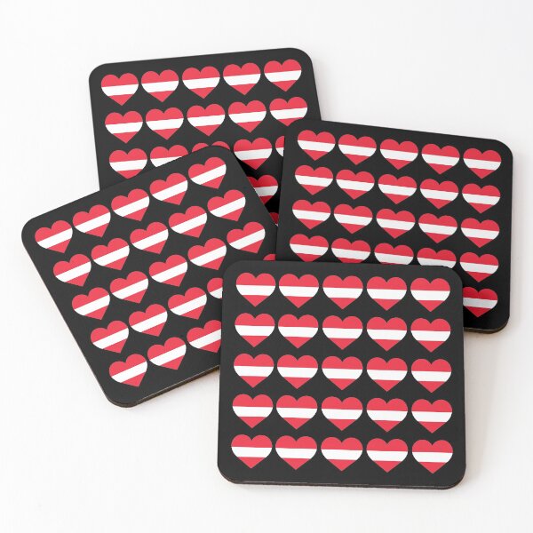 Item preview, Love My Austria Hearts Flag designed and sold by HelloFromAja.