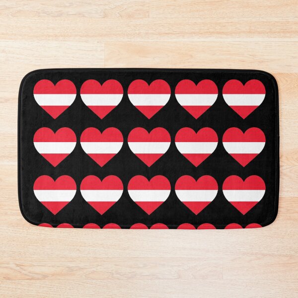 Item preview, Love My Austria Hearts Flag designed and sold by HelloFromAja.