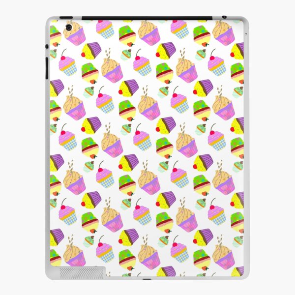 Neon Cupcakes white iPad Skin