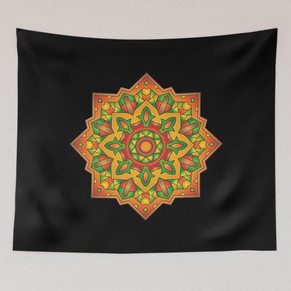 Item preview, Mandala symbol yellow designed and sold by wolfgangrainer.