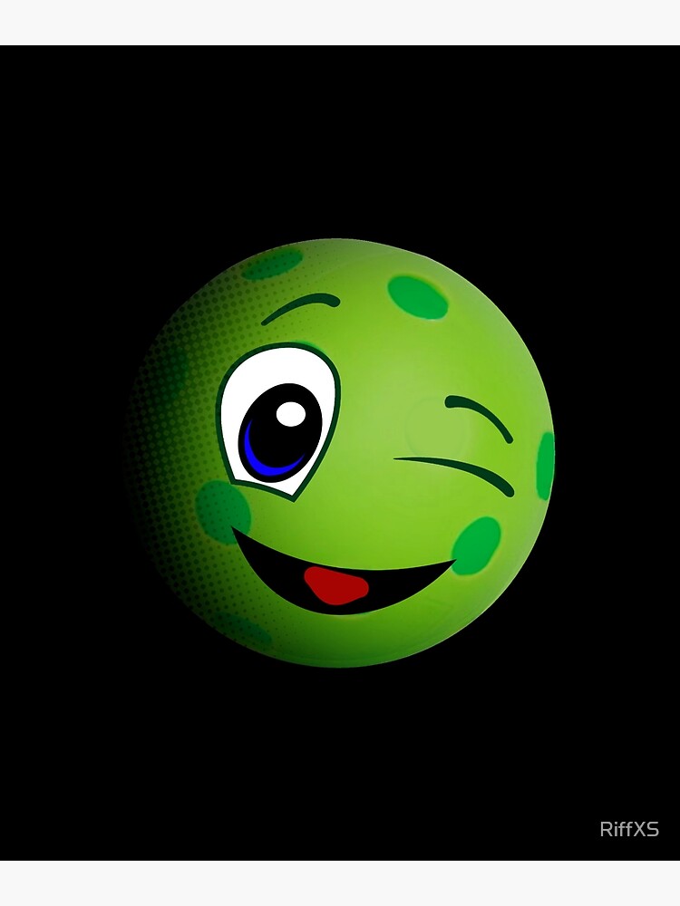 "Green Pickleball Winking Emoticon" Photographic Print for Sale by RiffXS Redbubble