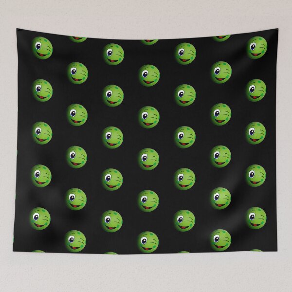 Item preview, Green Pickleball Winking Emoticon designed and sold by RiffXS.