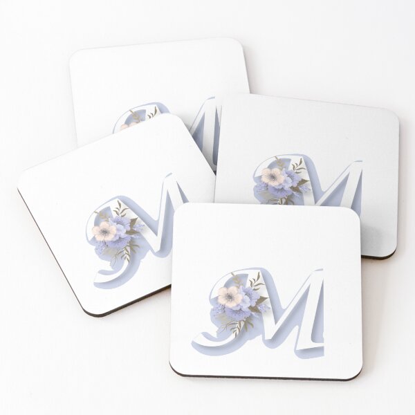 Item preview,  Floral Initial Capital M Monogram Sticker  designed and sold by RosalieReeves.