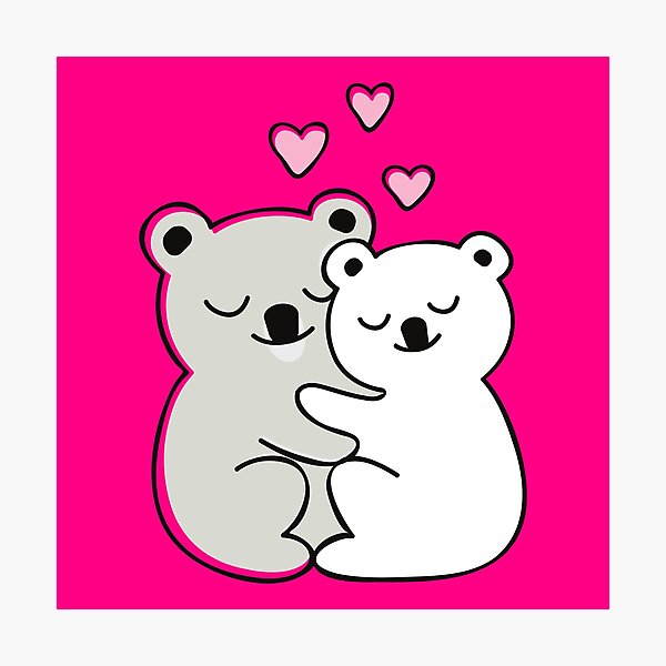 Art Mural Sur Le Theme Couple Koala Redbubble