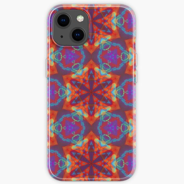 Red Kaleidoscopic Print iPhone Soft Case