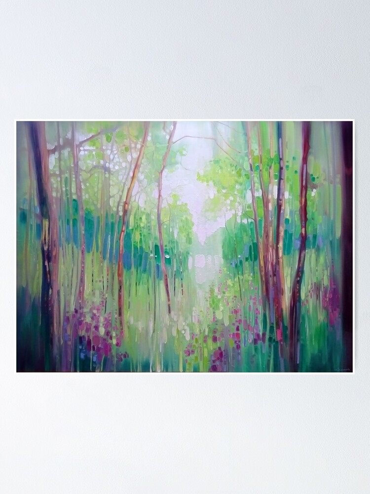 Forest Oil Painting Missoula Original Art Woodland Landscape Artwork Trees painting 8 by 7 Summer Forest Painting Wall Art by ARTZarina