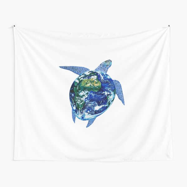 Mother Earth Sea Turtle Tapestry