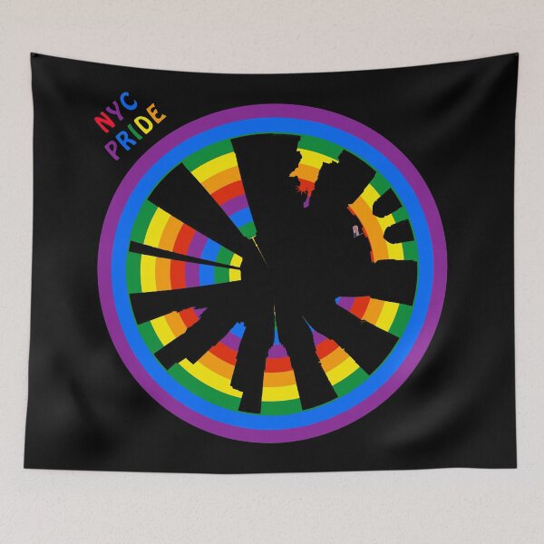 Item preview, NYC LGBTQ Pride  Circular Cityscape - Rainbow designed and sold by Warren Paul Harris.