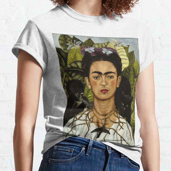 Aperçu de l'œuvre Autoportrait de Frida Kahlo avec singe et chat créée et vendue par TiendaTina.