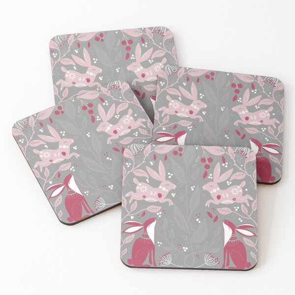 Item preview, Scandinavian hares floral designed and sold by CrazyCatx.