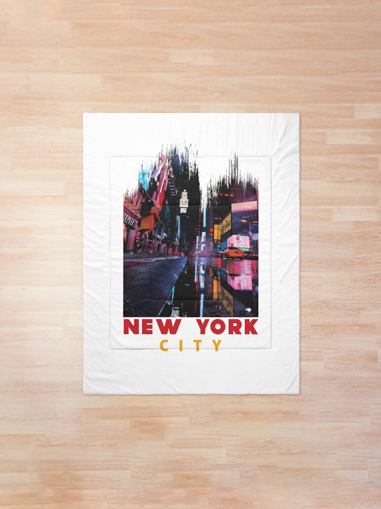 New York City Street At Night Shirt Comforter By Changemind