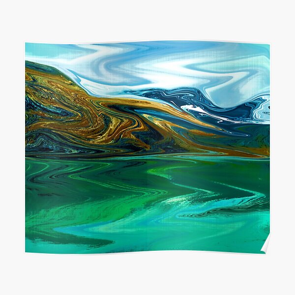 Abstract landscape Glacier Bay, Alaska wall hanging Poster