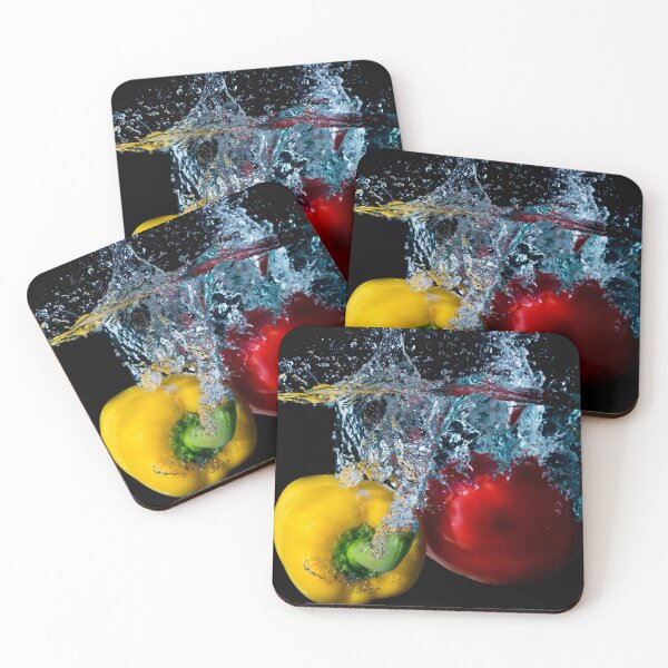 Item preview, Red & Yellow Bell Sweet Peppers Dropped Into Water designed and sold by Ben Gingell.