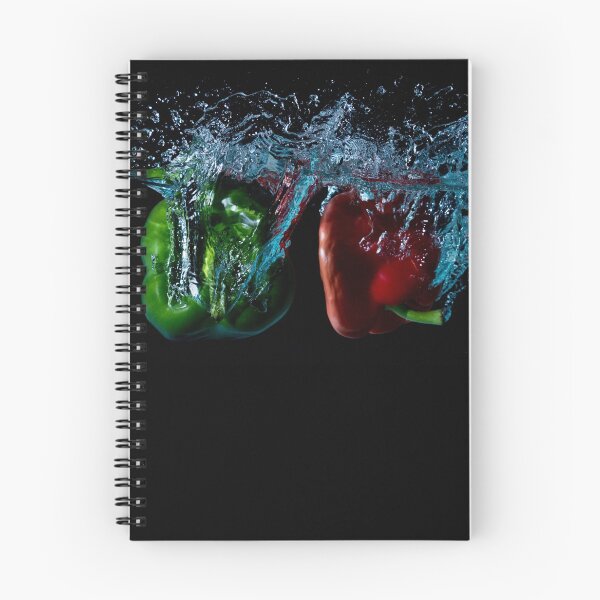 Item preview, Red & Green Bell Sweet Peppers Dropped Into Water designed and sold by Ben Gingell.