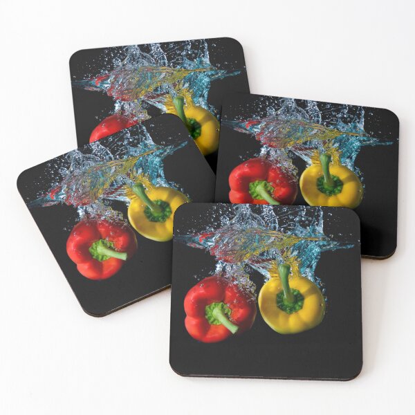 Item preview, Yellow and Red Bell Sweet Peppers Dropped Into Water designed and sold by Ben Gingell.