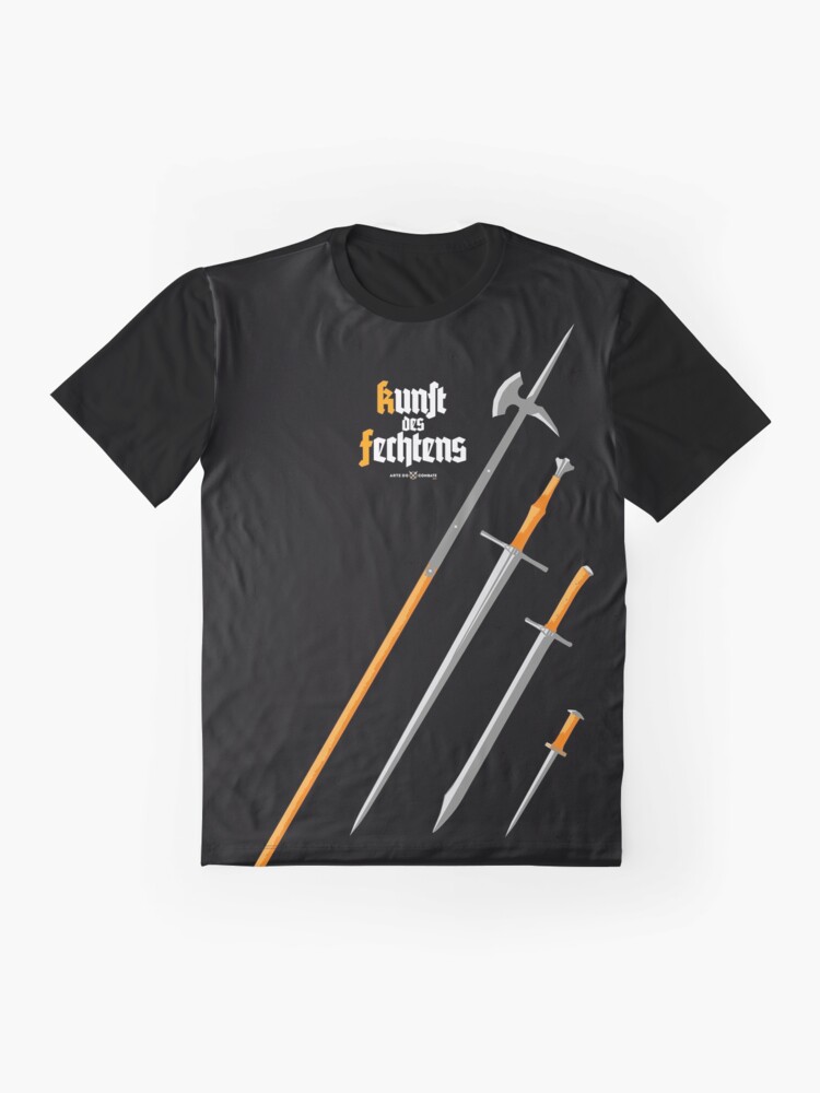 Thumbnail 4 of 5, Graphic T-Shirt, Kunst des Fechtens / Glefen, Sper, Swert vnde Messer designed and sold by ArteDoCombate.