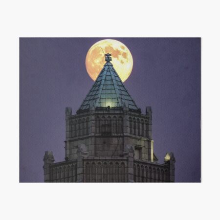 The Castle and The Moon Art Board Print