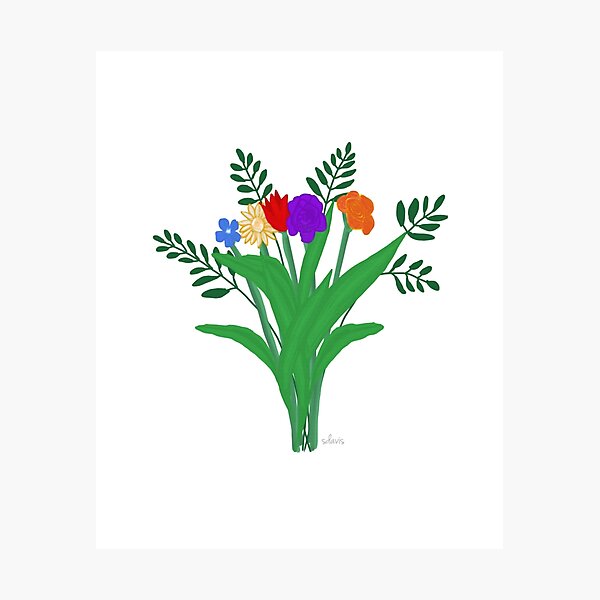 Flowers mixed with Ferns 1320 Photographic Print