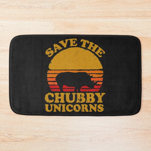 Item preview, Save The Chubby Unicorns Print. Retro Style Rhino Graphic designed and sold by PackAPunch.