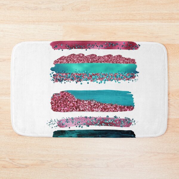 Item preview, Sparkling Mermaid Magenta and  Faux Teal Glitter Strokes designed and sold by MysticMarble.