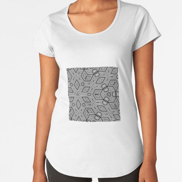 OpArt Scaffolding Design Premium Scoop T-Shirt