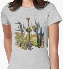 Giant Saguaros of the Sonoran Desert Women's Fitted T-Shirt