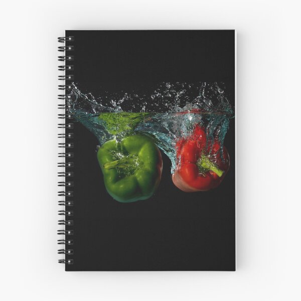 Item preview, Red and Green Bell Sweet Peppers Dropped Into Water designed and sold by Ben Gingell.